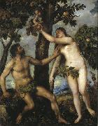 Titian Sundenfall oil painting artist