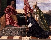 Titian Votivbild des Jacopo Pesaro oil painting on canvas