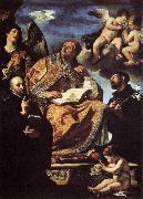 GUERCINO St Gregory the Great with Sts Ignatius and Francis Xavier oil painting reproduction