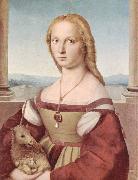 Raphael Young Woman with Unicorn oil painting on canvas