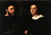 Raphael Portrait of Andrea Navagero and Agostino Beazzano oil painting artist