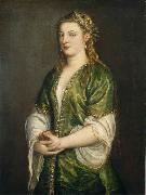 Titian Portrait of a Lady oil painting on canvas