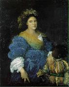 Titian Portrait of Laura Dianti oil painting artist