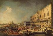 Canaletto The Reception of the French Ambassador in Venice oil painting reproduction