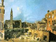 Canaletto The Stonemason's Yard oil painting reproduction
