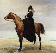 Carolus-Duran At the Seaside,Sophie Croizette on horseback oil painting
