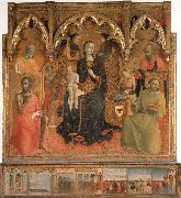 SASSETTA Madonna and Child Enthroned with Four Angels and SS.John the Baptist,Peter,Francis,and Paul oil painting