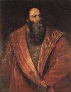 Titian Portrait of Pietro Aretino oil painting artist