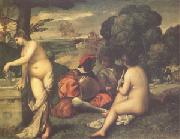 Titian Concert Champetre(The Pastoral Concert) (mk05) China oil painting reproduction