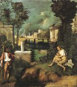 Giorgione La Tempesta (mk08) oil painting on canvas