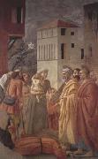 MASACCIO St Peter distributes the Goods of the Community and The Death of Ananias (mk08) oil painting reproduction