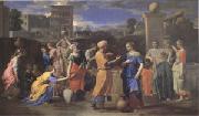Poussin Eliezer and Rebecca (mk05) oil painting on canvas
