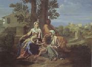 Poussin The Holy Family in a Landscape (mk05) oil painting
