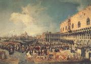 Canaletto Ricevimento del'ambasciatore imperiale al palazzo Ducale (mk21) oil painting on canvas