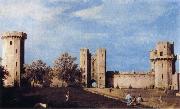 Canaletto The Courtyard of the Castle of Warwick oil