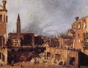 Canaletto Venice:Campo San Vital and Santa Maria della Carita oil painting on canvas