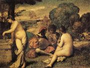 Giorgione Concert Champetre oil painting artist