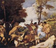 Titian Bacchanalia oil painting