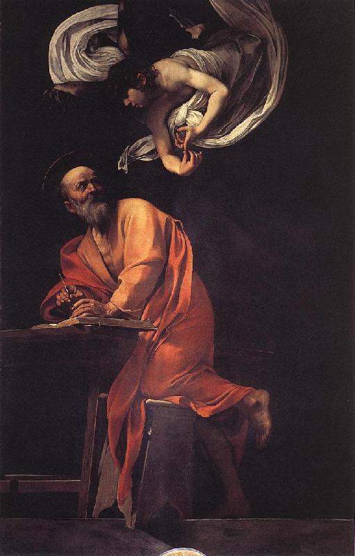 Caravaggio The Inspiration of Saint Matthew df