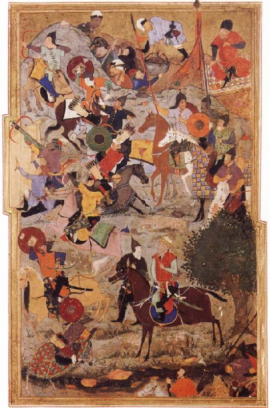 Bihzad Tamerlane leading the assault of the castle of the knights of the Hospitallers of Saint john at Smyrna