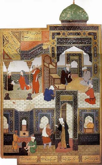 Bihzad A dervish begs to be admitted in the mosque