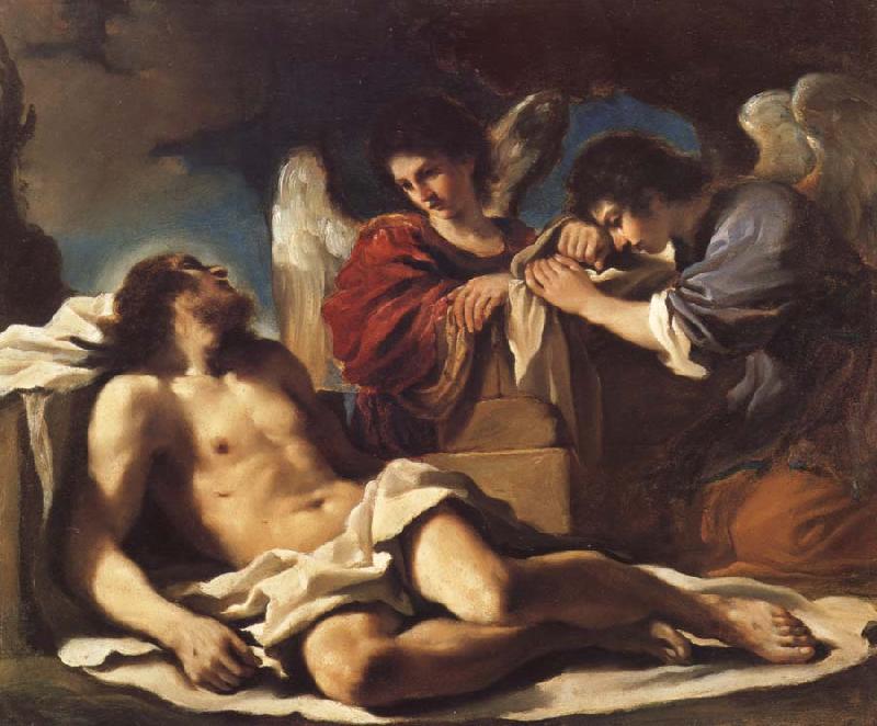  The Dead Christ Mourned by two Angels