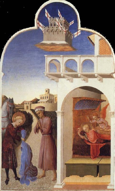 SASSETTA Saint Francis Giving Away His Clothes to the Poor Knight,The Dream of Saint Francis