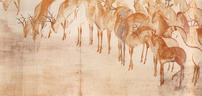  poem scroll with deer