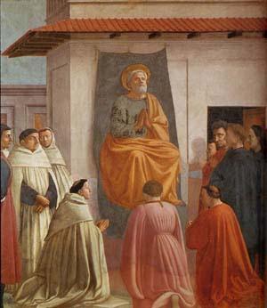  Fresco in the Brancacci Chapel in Santa Maria del Carmine, Florence