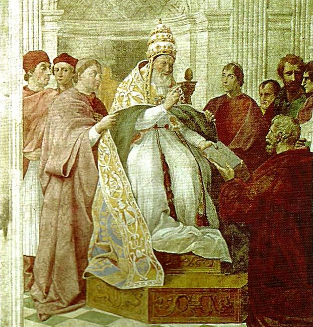 Raphael pope gregory ix handing