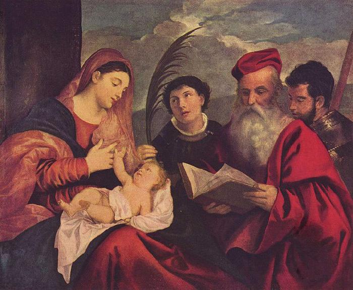  Maria mit dem Kinde, dem Hl. Stephan, Hl. Hieronymus und Hl. Mauritius