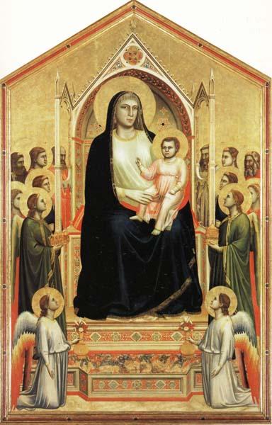 cimabue madonna enthroned with angels. Giotto Madonna and Child