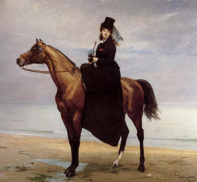 Carolus-Duran Au bord de la mer,Mademoiselle Croisette a cheval
