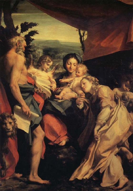 Correggio Madona with Saint jerome