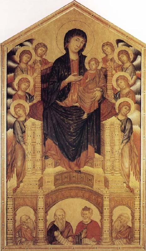 cimabue madonna enthroned with angels. Cimabue Madonna and Child